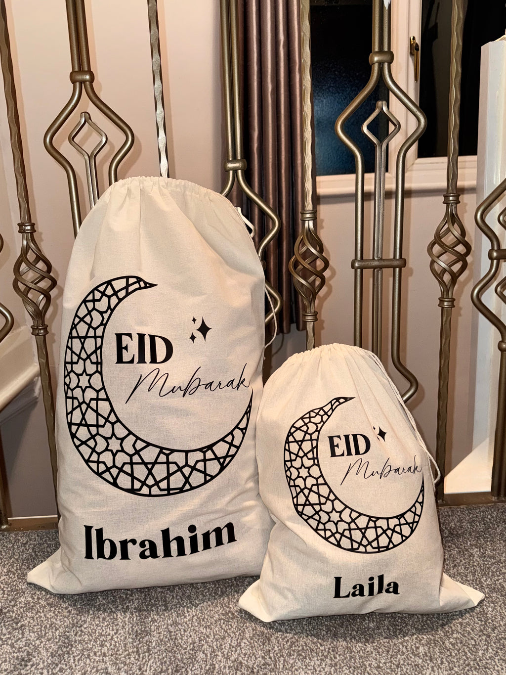 Personalised Eid Mubarak Present Sack