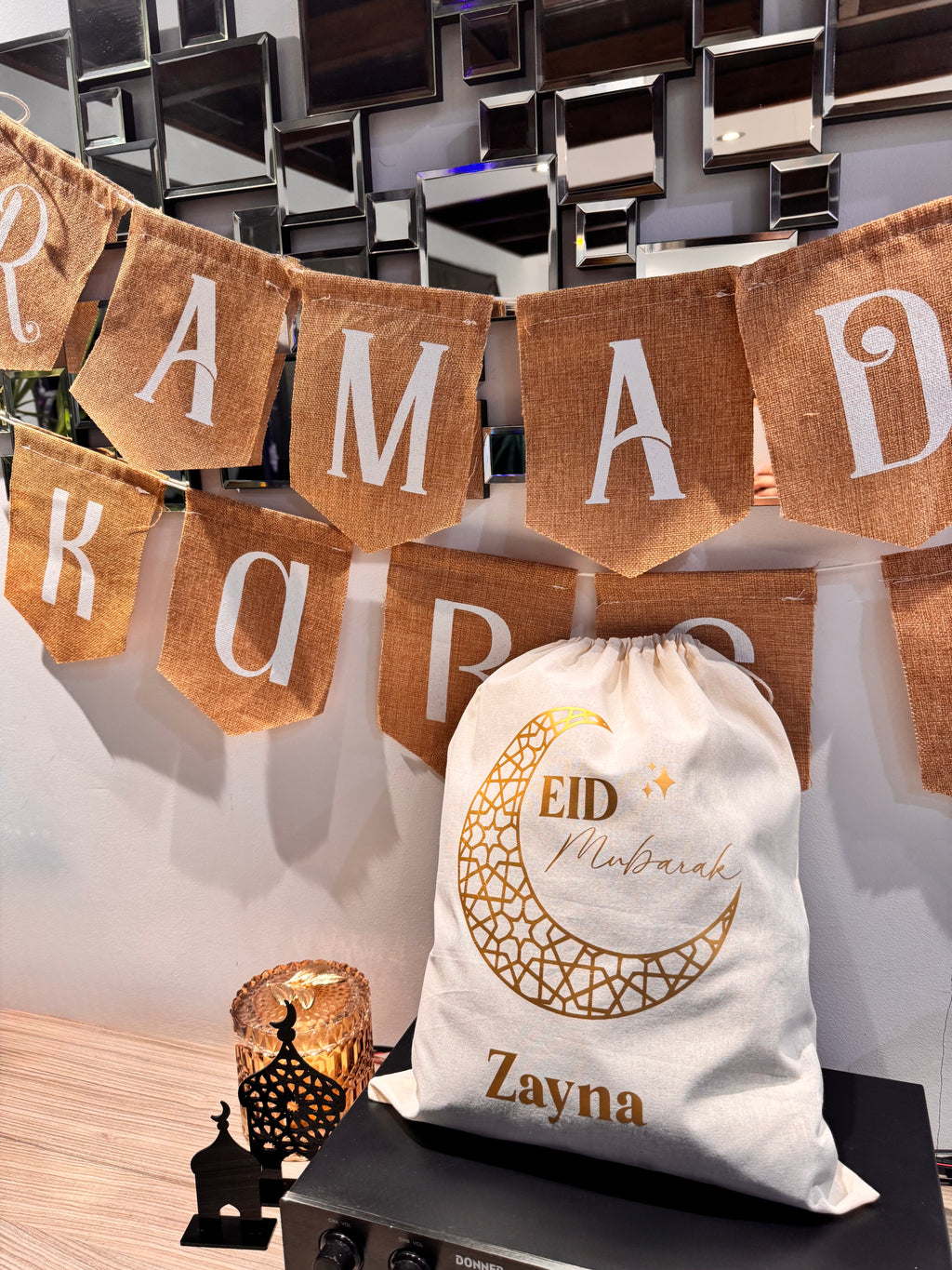 Personalised Eid Mubarak Present Sack