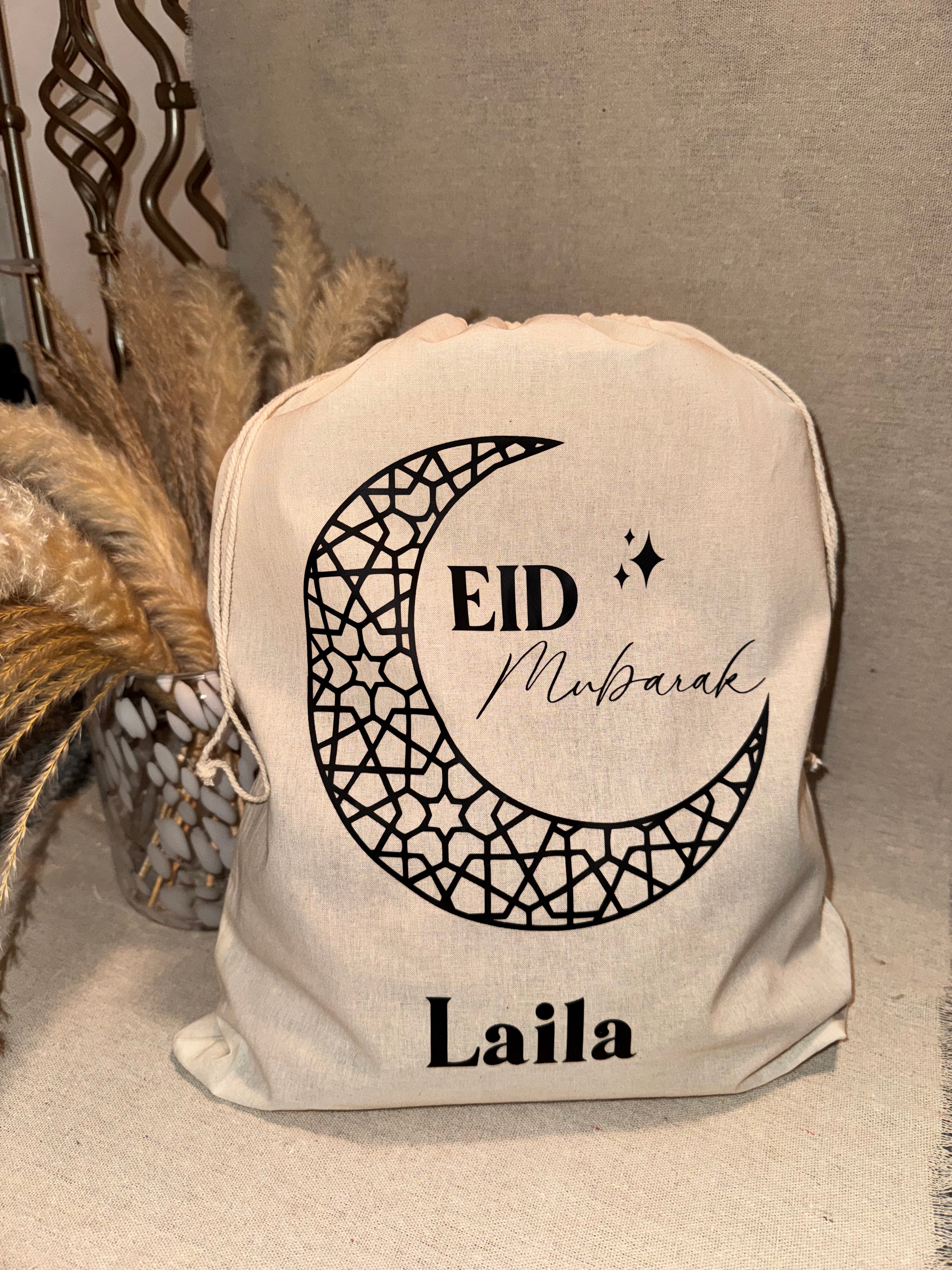 Personalised Eid Mubarak Present Sack